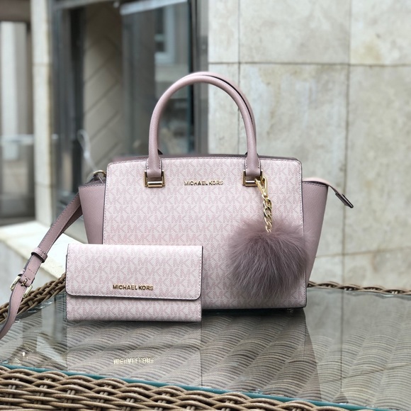 NWT Michael Kors MD Selma handbag&wallet&pom pom - Picture 2 of 8